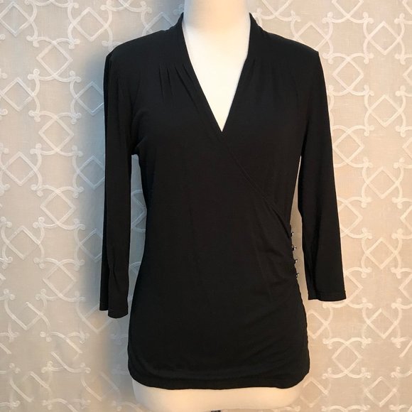 White House Black Market Tops - WHBM Cross Cross Top